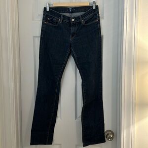 7 for all mankind straight leg jeans, size 27